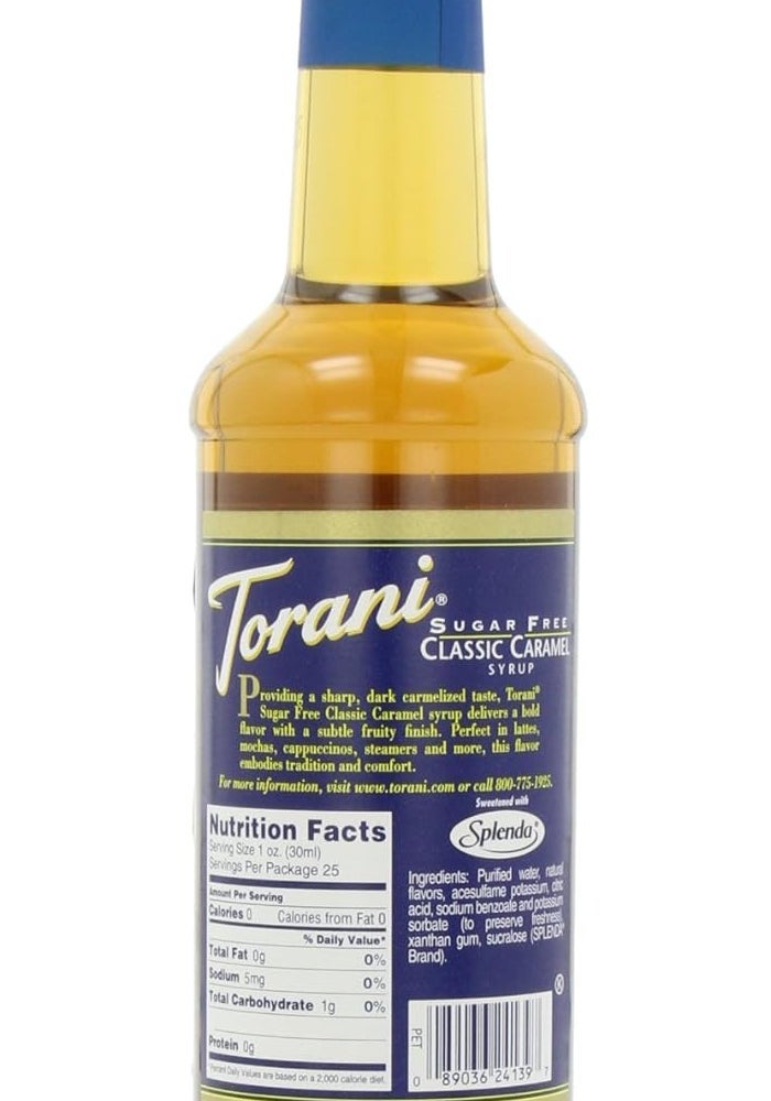 Torani Sugar Free Classic Caramel Syrup - 750 ml - Image 4